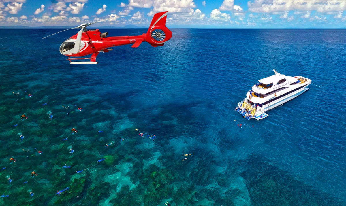 Snorkeling | Helicopter Ride | Great Barrier Reef | Queensland | Australia | Pelago