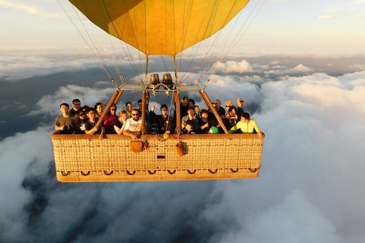 Balloon above the clouds