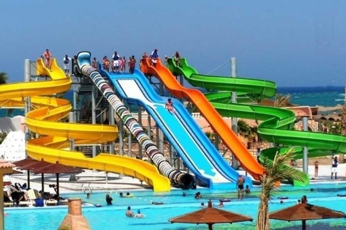Big slides in Sinbad Aqua Park