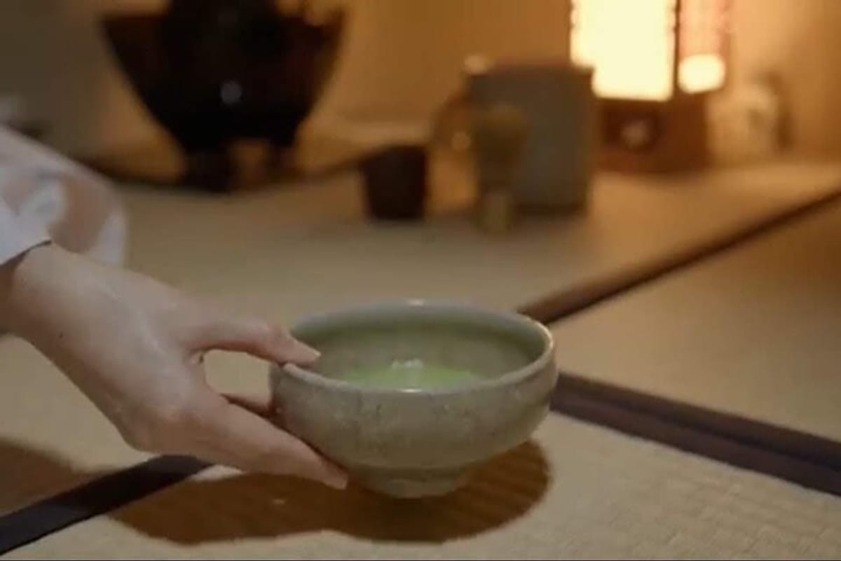 Tea ceremony in authentic and historical tea room in 300-year-old Kyoto Samurai House