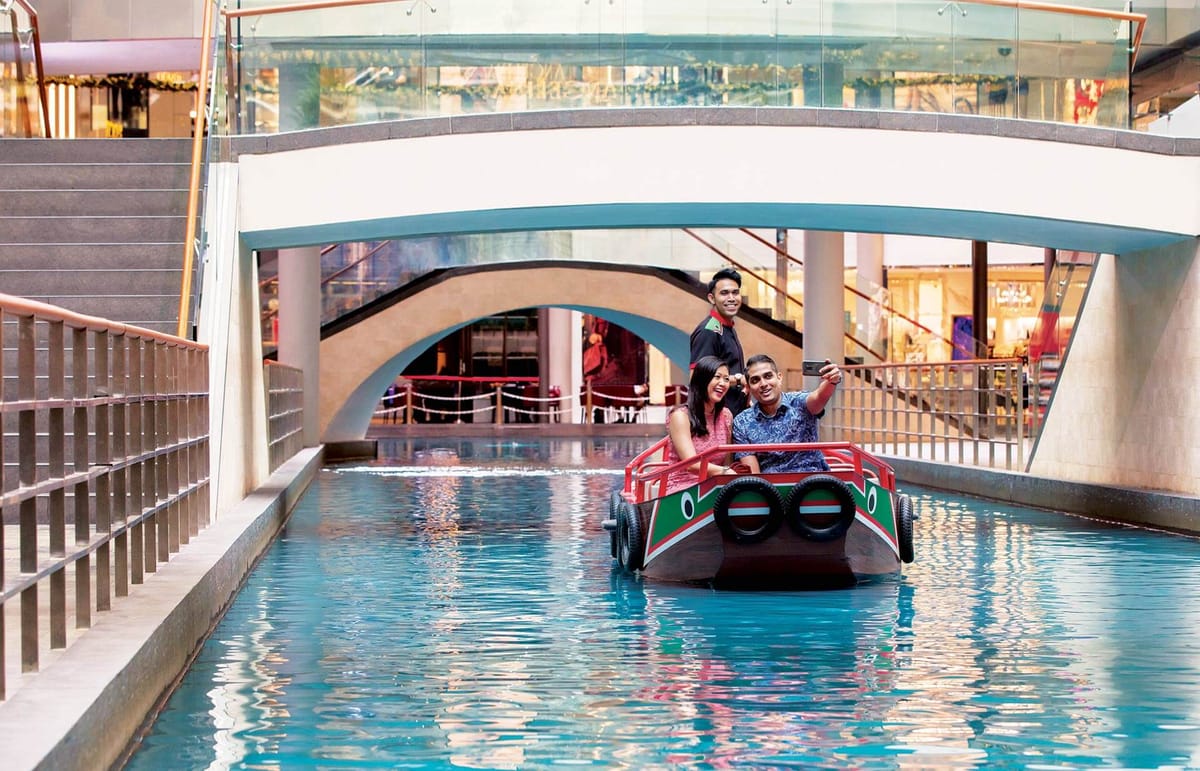 Sampan Ride Canal at The Shoppes at Marina Bay Sands