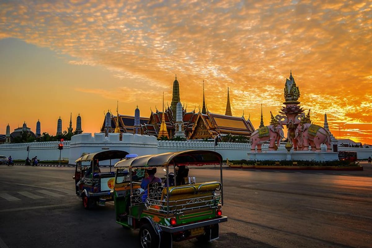 Golden sky over the Grand Palace