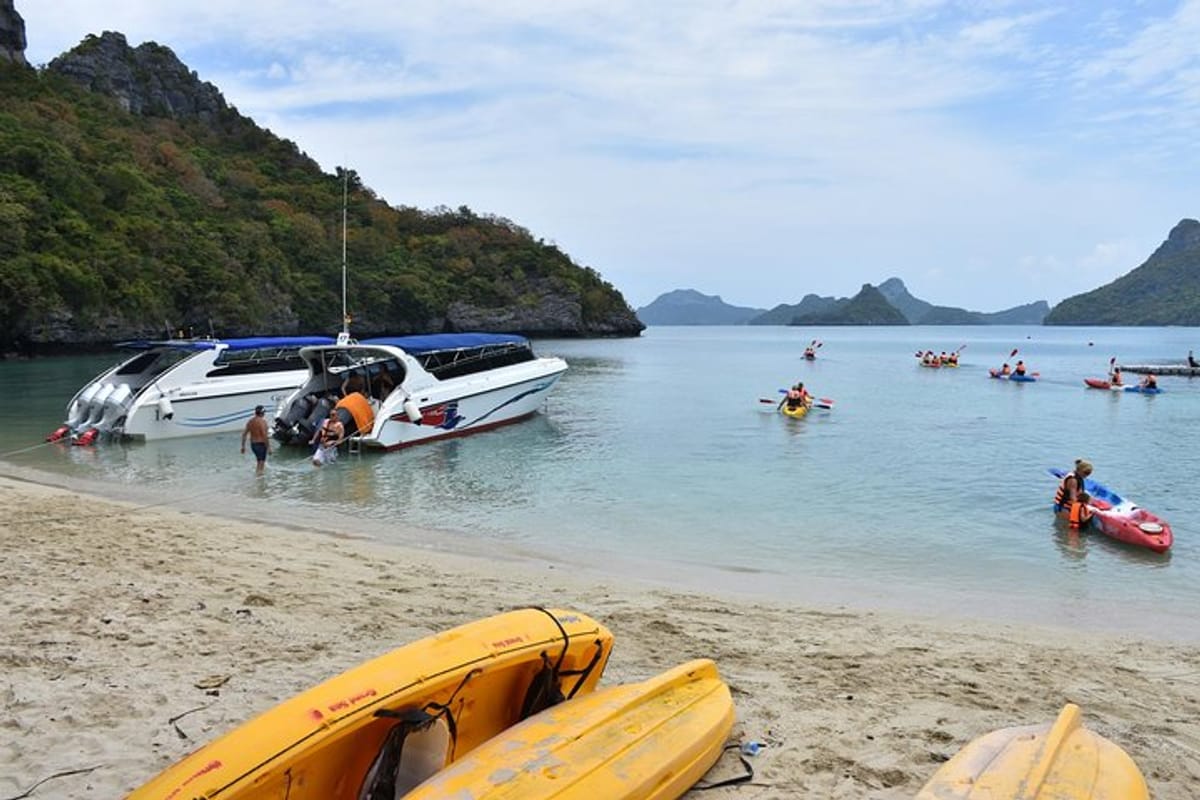 Cruise by speedboat to Angthong Marine Park